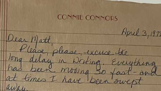 Handwritten letter from Connie dated April 3, 1978